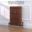 CI-GV3745-09-MET-COPPER-LS01 - Gasta Victorian 3 Column Cast Iron Radiator H745mm x W587mm CI-GV3745-09-MET-COPPER-LS01 - Gasta Victorian 3 Column Cast Iron Radiator H745mm x W587mm